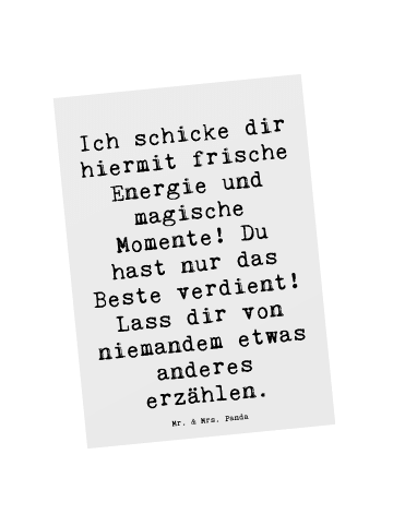 Mr. & Mrs. Panda Wanddeko Spruch Freude und Energie mit Spruch in Weiß
