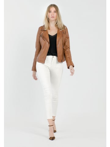 CBL Damen Lederjacke in Cognac Braun