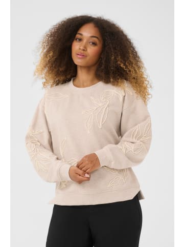 Cream Sweatshirt CRLovisa Loose fit in Oat melange