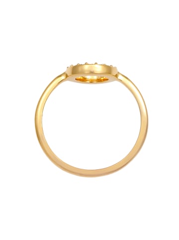 Elli Ring 925 Sterling Silber Geo, Kreis in Gold