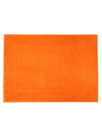 Framsohn 2er Set: Zwirnfrottier Badematte "Easy" in Orange (L) 120 x (B) 67 cm