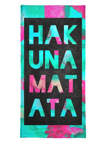 Juniqe Handtuch "Hakuna Matata 2" in Bunt & Schwarz