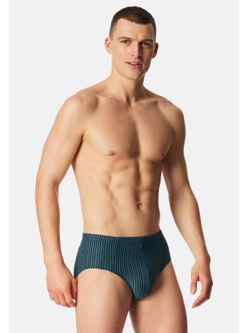 Schiesser Mini Slip / Unterhose 95/5 Essentials - Organic Cotton in Dunkelblau / türkis