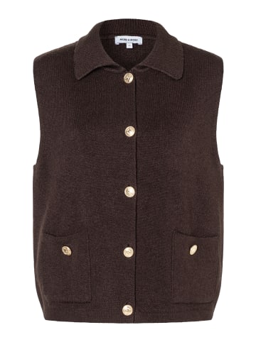 More & More dunkelbraue Strickweste in espresso brown