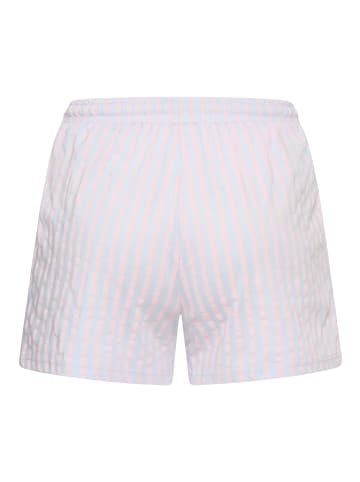 VIVANCE DREAMS Pyjamashorts in blau-rosa gestreift