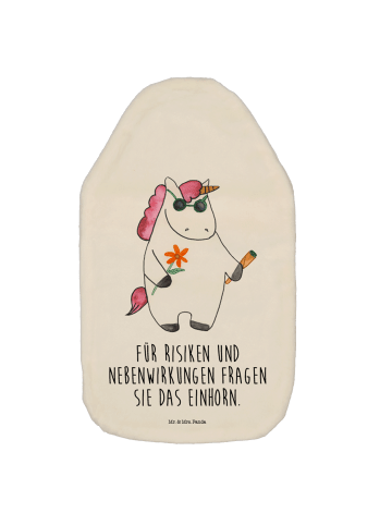 Mr. & Mrs. Panda Wärmflasche Einhorn Woodstock mit Spruch in Weiß
