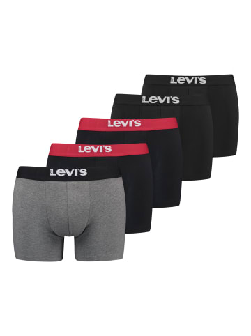 Levi´s Trunk SOLID BASIC BOXER 5er Pack slim in Mehrfarbig