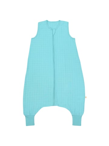 Schlummersack Musselin Schlafsack mit Füßen, 0.5 TOG in Aqua