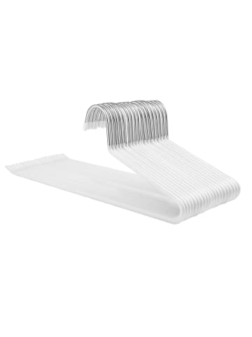 SONGMICS 20er-Set: Kleiderbügel Patiya in Weiß - (B)13 x (H)0.5 x (T)38 cm