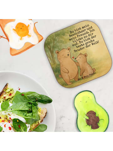 Mr. & Mrs. Panda Untersetzer für Gläser Bär Großer Bruder Design... in Weiß