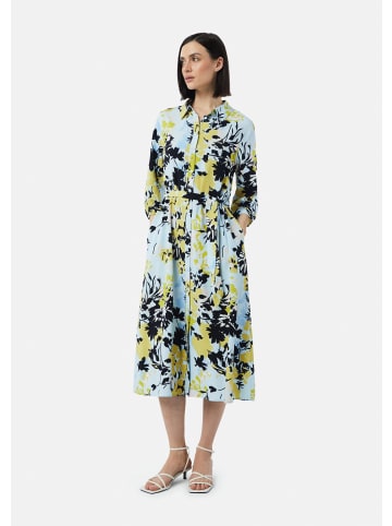 comma Kleid lang in Blau-mehrfarbig