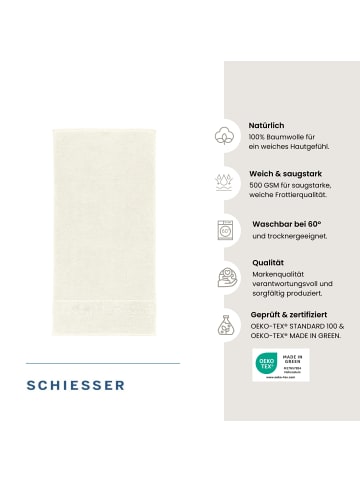 Schiesser Duschtuchset Turin 2-teilig in Offwhite