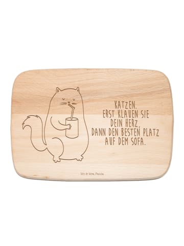 Mr. & Mrs. Panda Holz Frühstücksbrettchen Katze Dose mit Spruch in Transparent