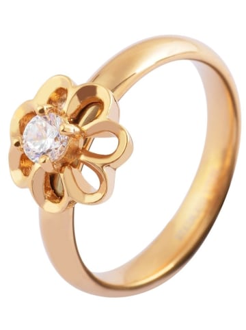 Adeliás Damen Ring aus Edelstahl in gold