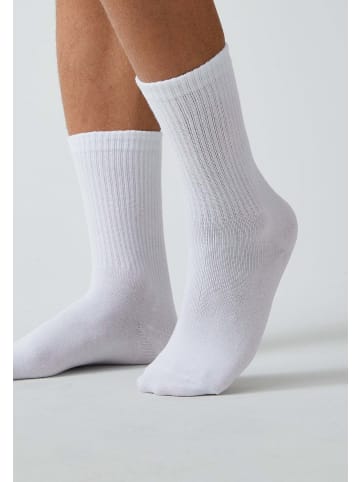 SNOCKS Tennissocken aus Bio-Baumwolle 4 Paar in Weiß