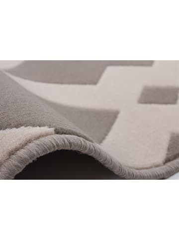 Kayoom Kurzflor Teppich Now in taupe - rechteckig
