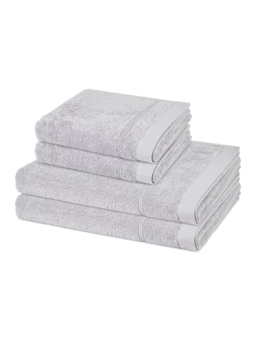 Ross 2 X Handtuch 2 X Duschtuch im Set Rubin in Granit