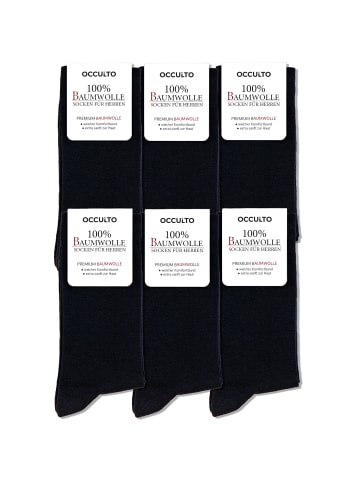 Occulto 6er Pack Baumwollsocken Roland in Schwarz