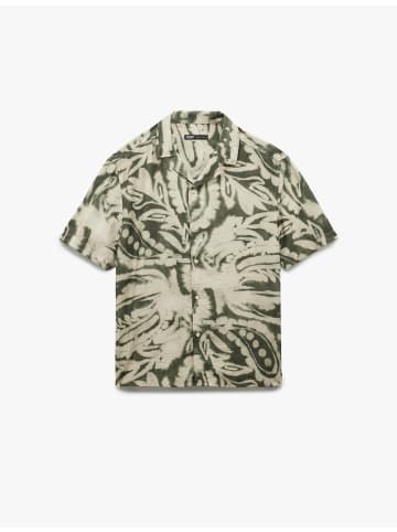 KOTON SHIRTS SS in Khaki Gemustert