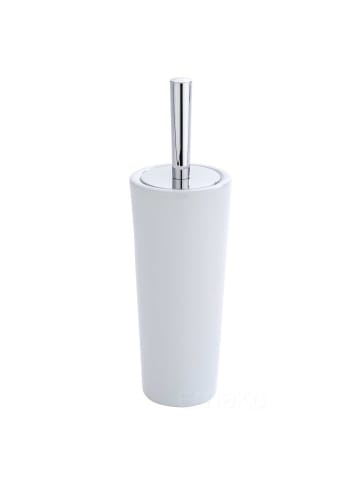 Wenko Behälter für Bürste CONI WHITE + WC-Bürste in Weiß, (B) 12 x (H) 37 x (L) 12 cm
