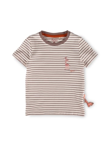 Sigikid T-Shirt Savanne in Creme-Braun geringelt