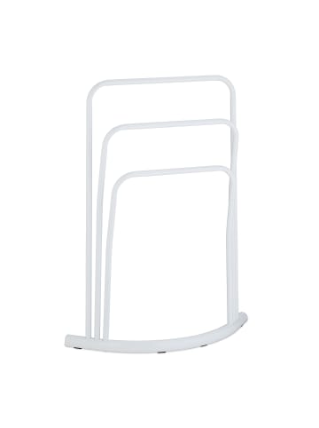 relaxdays Handtuchständer in Weiß - (B)66 x (H)86 x (T)21 cm