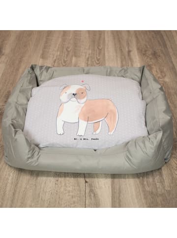 Mr. & Mrs. Panda Hundekörbchen Englische Bulldogge Lebensretter ... in Grau Pastell