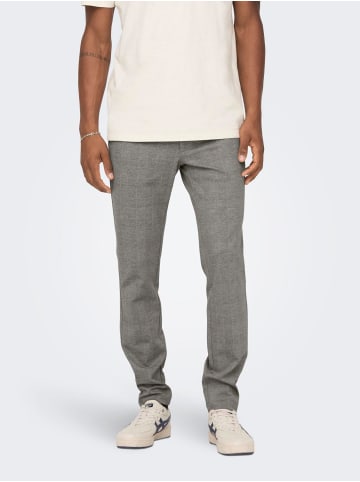 Only&Sons Stoffhose Karierte Stretch Chino Trousers ONSMARK in Beige