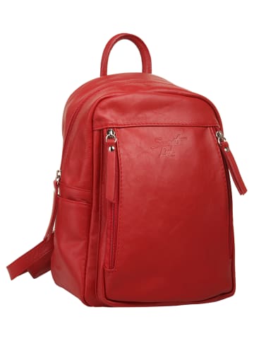 Samantha Look Rucksack echt Leder in rot