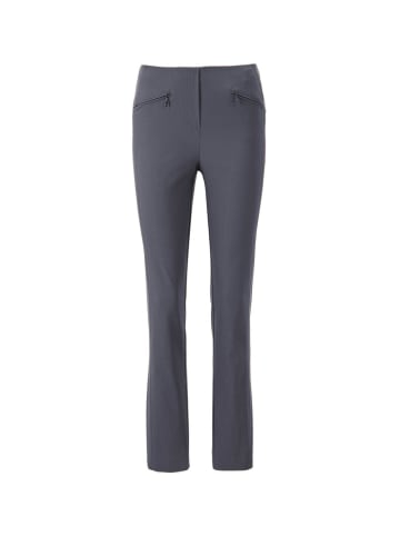 GOLDNER Kurzgröße:  Elegante Stretchhose mit Schlupfbund in graphit