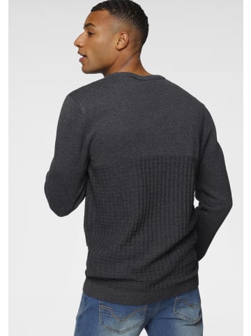 Bruno Banani Strickpullover in anthrazit-meliert