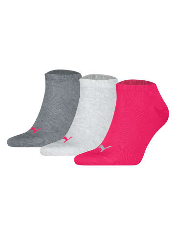 Puma Socken 3er Pack in Pink/Grau
