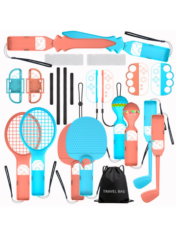 Wisam® Switch 23-in-1 Familien Zubehör Set Orange-Blau