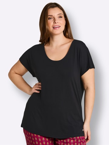 sheego Shirt in schwarz
