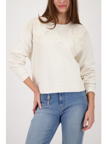 monari Sweatshirt mit 3D-Blumen in Champagne Beige