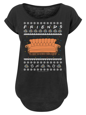 F4NT4STIC Long Cut T-Shirt 'FRIENDS TV Serie Isle Couch' in schwarz