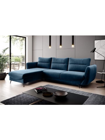 MF Design Sonic Recamiere Links in Marineblau -  (L) 276 x (B) 276 x (H) 100 cm