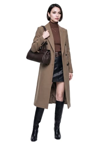 Forty degrees Handtasche Morvina echt Leder in dunkelbraun
