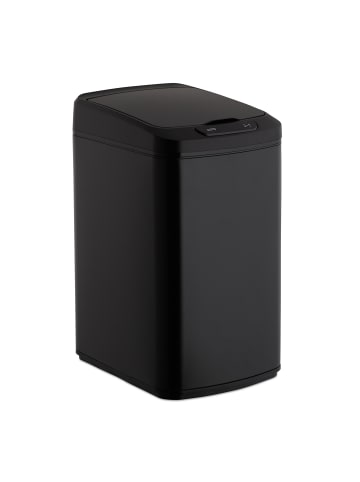 relaxdays Sensor Mülleimer in Schwarz - 12 l