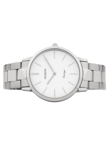 Oozoo Analog-Armbanduhr Oozoo Vintage Series silber mittel (ca. 38mm)