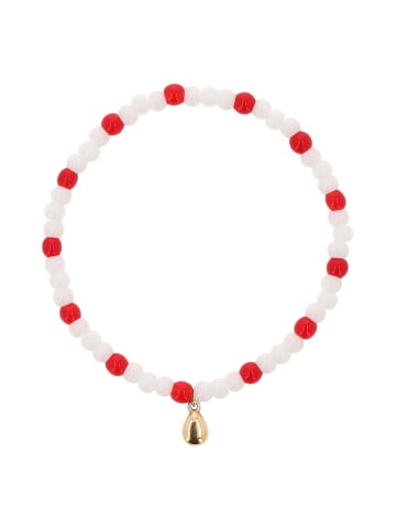 grassland Women Bracelet in Gold White Red