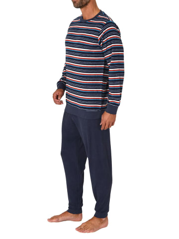 NORMANN langarm Frottee Schlafanzug Pyjama Bündchen - 82274 in rot