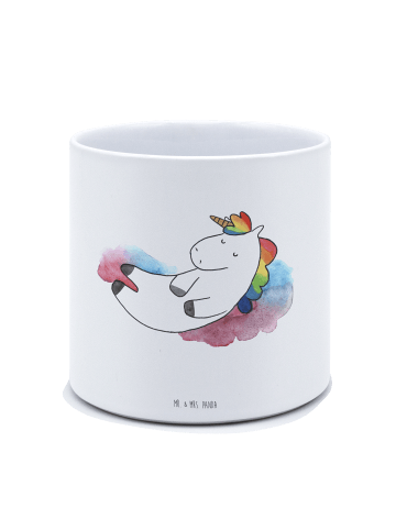 Mr. & Mrs. Panda XL Blumentopf Einhorn Wolke 7 ohne Spruch in Weiß