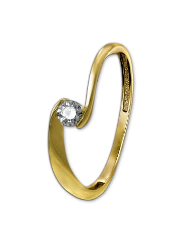 GoldDream 333 Gelbgold - 8 Karat Damen Ringe Welle Fingerring  58 (18,5)