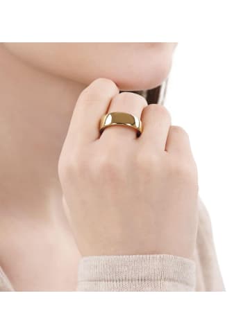 Tom Tailor Ring Edelstahl, IP gold in gold