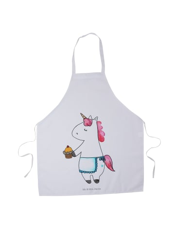 Mr. & Mrs. Panda Schürze Einhorn Muffin ohne Spruch in Weiß