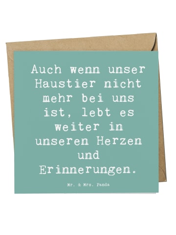 Mr. & Mrs. Panda Grußkarte Spruch Trauerbewältigung nach dem Ver... in Meeresbrise