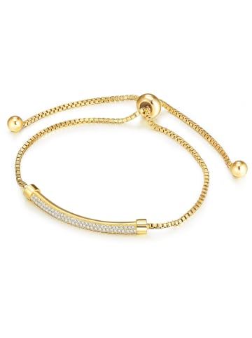 Lulu & Jane Armband Messing Zirkonia in gelbgold