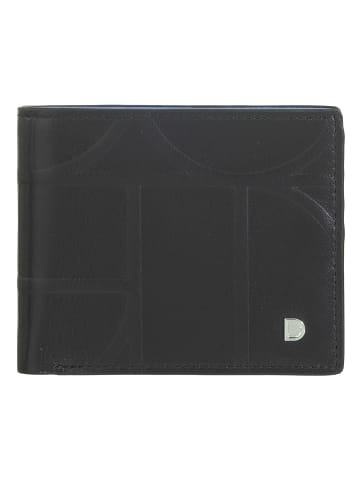 DuDu Up! Geldbörse RFID Schutz Leder 10.5 cm black-pastel blue