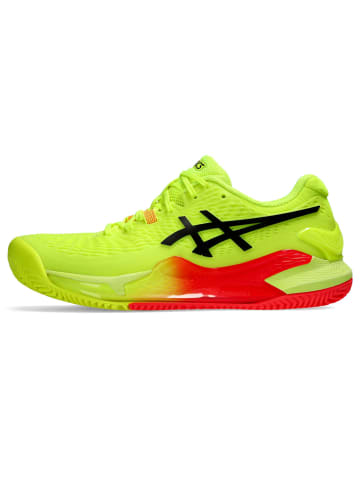 asics Tennisschuh GEL-RESOLUTION 9 CLAY PARIS in safety yellow/black